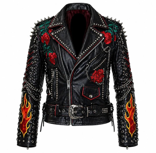 Giacca biker uomo - , pelle