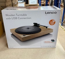 Lenco L-91 Giradischi Hifi in Vinile, USB, Cartuccia Audio Technica in Legno Naturale NUOVO