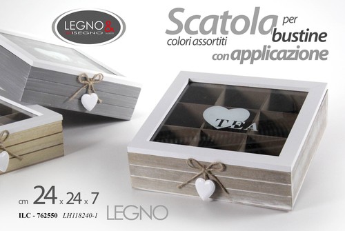 Scatola porta the legno 9 - the,