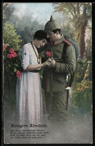 Cartolina addio guerriero - cartolina,