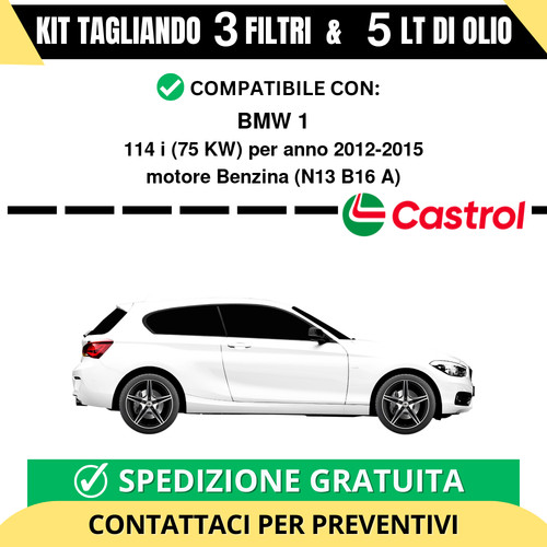 Tagliando per bmw 114i - tagliando,
