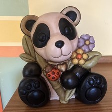Thun Panda Maxi Con Fiori E Coccinella . Altezza Cm 32 ,Con Scatola Originale