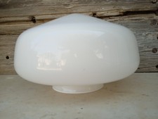 Paralume Vetro Opalino Bianco Boccia Lampadario Vintage