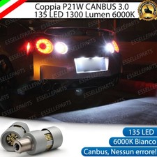 COPPIA LUCI RETROMARCIA 135 LED P21W BA15S CANBUS 3.0 PER BMW Z3 E36 6000K