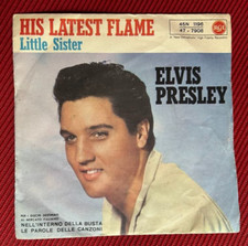 Vinile 7" Italy - Elvis Presley  His Latest Flame n.45N 1196 con inserto canzoni