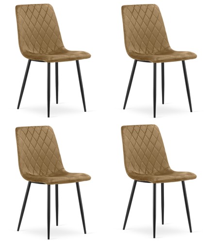 Sedia torino velluto marrone - sedia,
