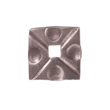 Base in ferro battuto piastra con foro quadro per scale di (diverse misure)