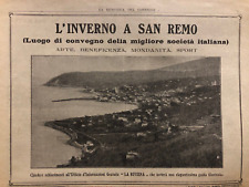 La Domenica de Corriere 5 1917 RARA PUBBLICITA' Sanremo Carnia WWI Difetti leggi