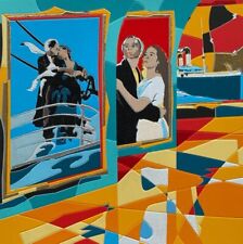 Deep Sea Ugo Nespolo Dipinto Opera Quadro SERIGRAFIA Pop Art su Carta 35x35