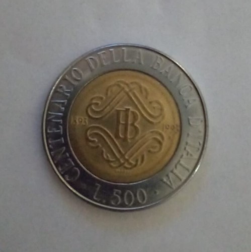 Moneta bimetallica lire - moneta, 500