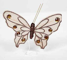 Organza brillantini farfalle - organza,