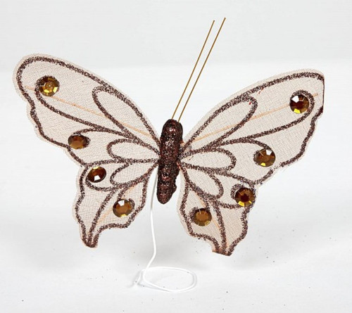Organza brillantini farfalle - organza,