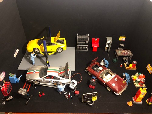 Diorama ferrari officina 18 - officina, 1:18