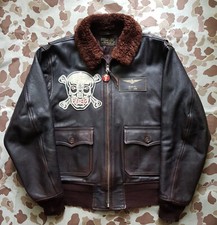 USN Navy G-1 Eastman Leather Flight Jacket giacca da aviatore US42 Aero Nautic