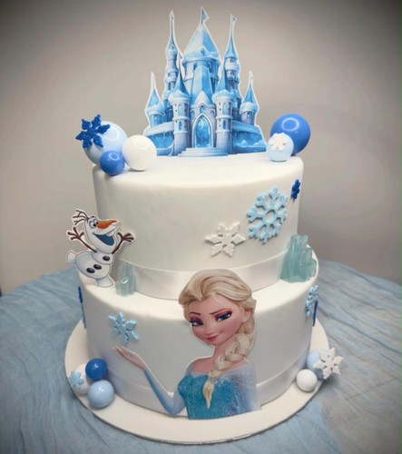 Torta scenografica frozen elsa - torta,