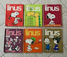 LINUS,LOTTO DI 6 VOLUMI,ANNO 1972 N°1+2+3+4+6+10,IMBUSTATI,VINTAGE,DA MAGAZZINO