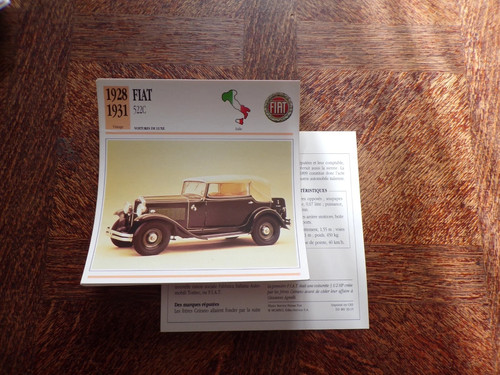 Carte fiche auto fiat - carte,