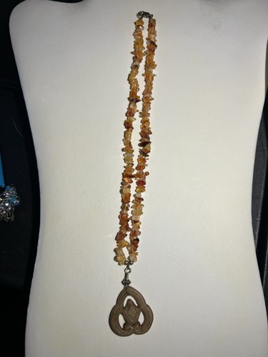 Collana vintage chip ambra - collana,