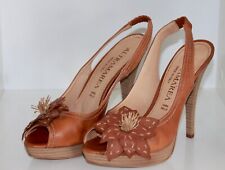 Altramarea Pattini Plateau Caviglia Sandali 6621 Dehor Braun Taglia 38 Nuovo