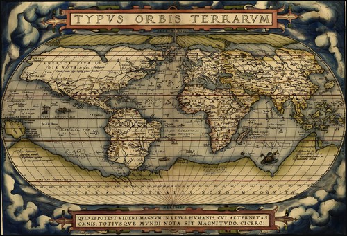 Ortelius mappa del mondo - mappa,