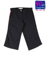 Pantaloni bambino RRP €280 GIVECHY taglia 10 anni neri a righe lati vita regolabile