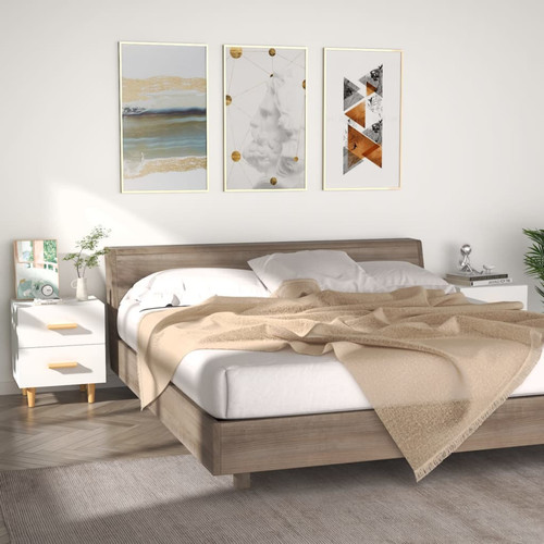 Comodino 2pz bianco - comodino,