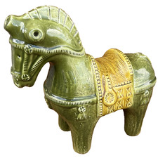 Sculpture cheval vert vintage