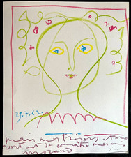 Pablo Picasso Litografia COA originale firmata numerata a mano limitata 180@