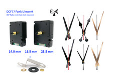 Movimento radio DCF silenzioso con set di lancette lunghe nero bianco oro lancette silenziose