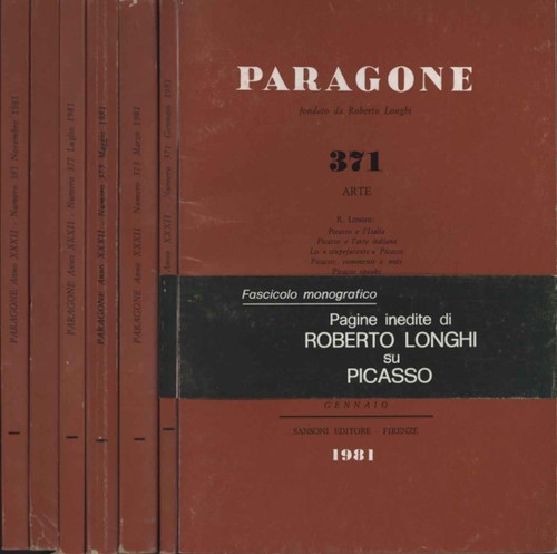 Paragone arte annata completa - arte.,