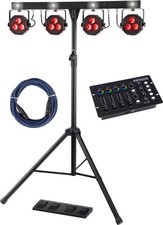 Sistema Iluminazione Luci Effetti LED PAR Spot Disco Completo Set Operatore DMX