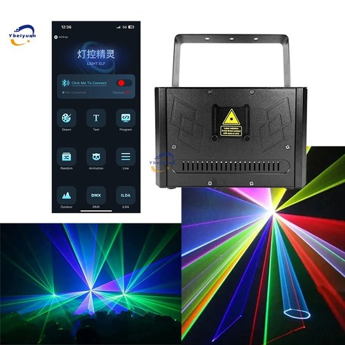 Luce laser ilda animata - 3d,