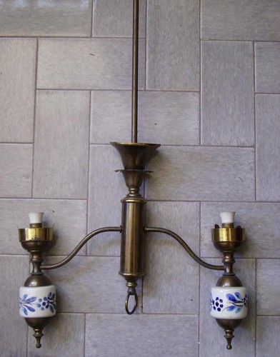 Vecchio lampadario bronzo - lampadario,