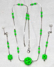 PARURE DONNA COLLANA ORECCHINI ARGENTO SWAROVSKI E PERLINE