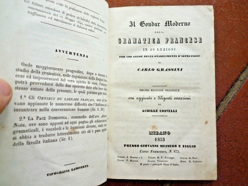 Libro 1853 grammatica gondar - 1853,
