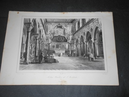 1845 litografia basilica - 1845,