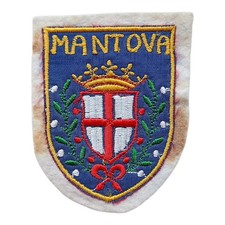 *HH* Fregio Patch Vintage Toppa Bandiera  Scudetto Stamma Mantova Araldo Calcio