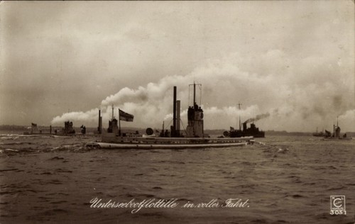 Cartolina sottomarino tedesco