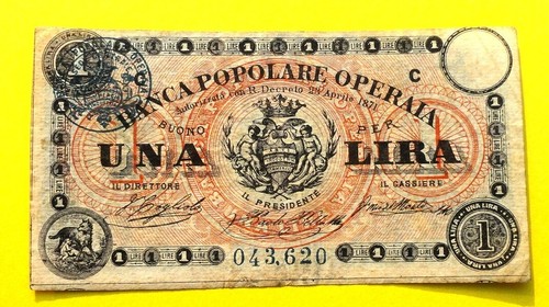 Una lira banca - lira,