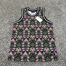 WESC Floral Basketball Jersey Tank Flamingo-Go Wild Floral Mens Small Sleeveless
