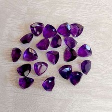Pietra preziosa naturale sfusa taglio trilione ametista di alta qualità 5 mm-15 mm