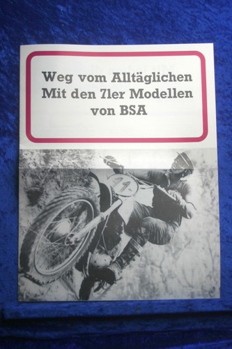 Bsa modello programma 1971 - modello,