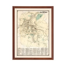 Vecchia mappa di Danbury, CT