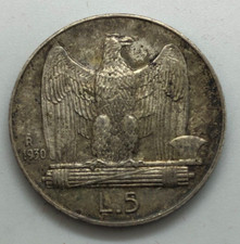 5 Lire Aquilino 1930 SPL/FDC