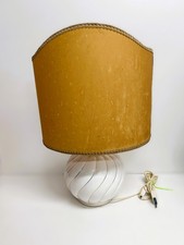 LAMPADA DA TVOLO VINTAGE ANNI 70 CERAMICA CON PARALUME SEMILUNA VENTOLA VELETTA