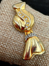 CHIUSURA DI RICAMBIO PER COLLANE CON STRASS , VINTAGE '70