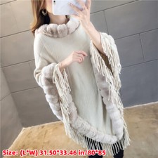 Donna Pelliccia Finta Poncho