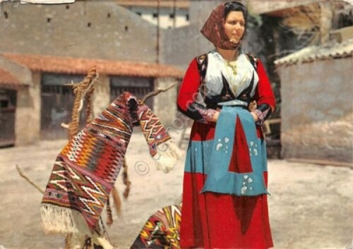 Cartolina sardegna costumi - sardegna,
