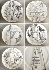 LOTTO 5 PIATTI PARATA SERIE Le Arti Salvador Dalì VICK INTERNATIONAL  n° 1900