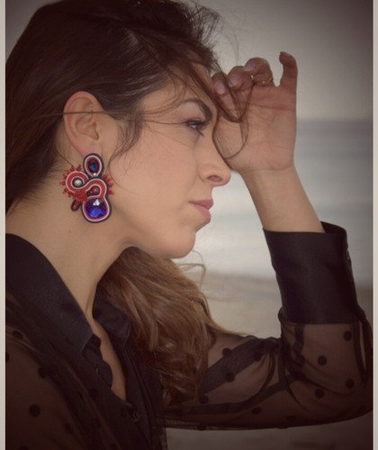 Orecchini swarovski soutache - e,